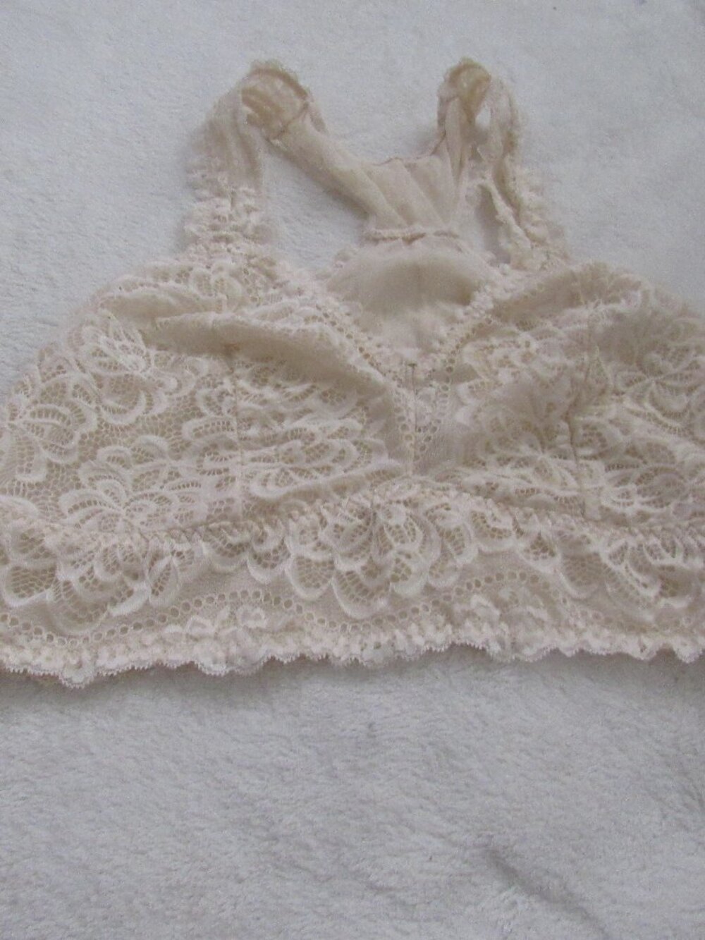 Torrid Curvy Cream Bralette  Size 1 USED